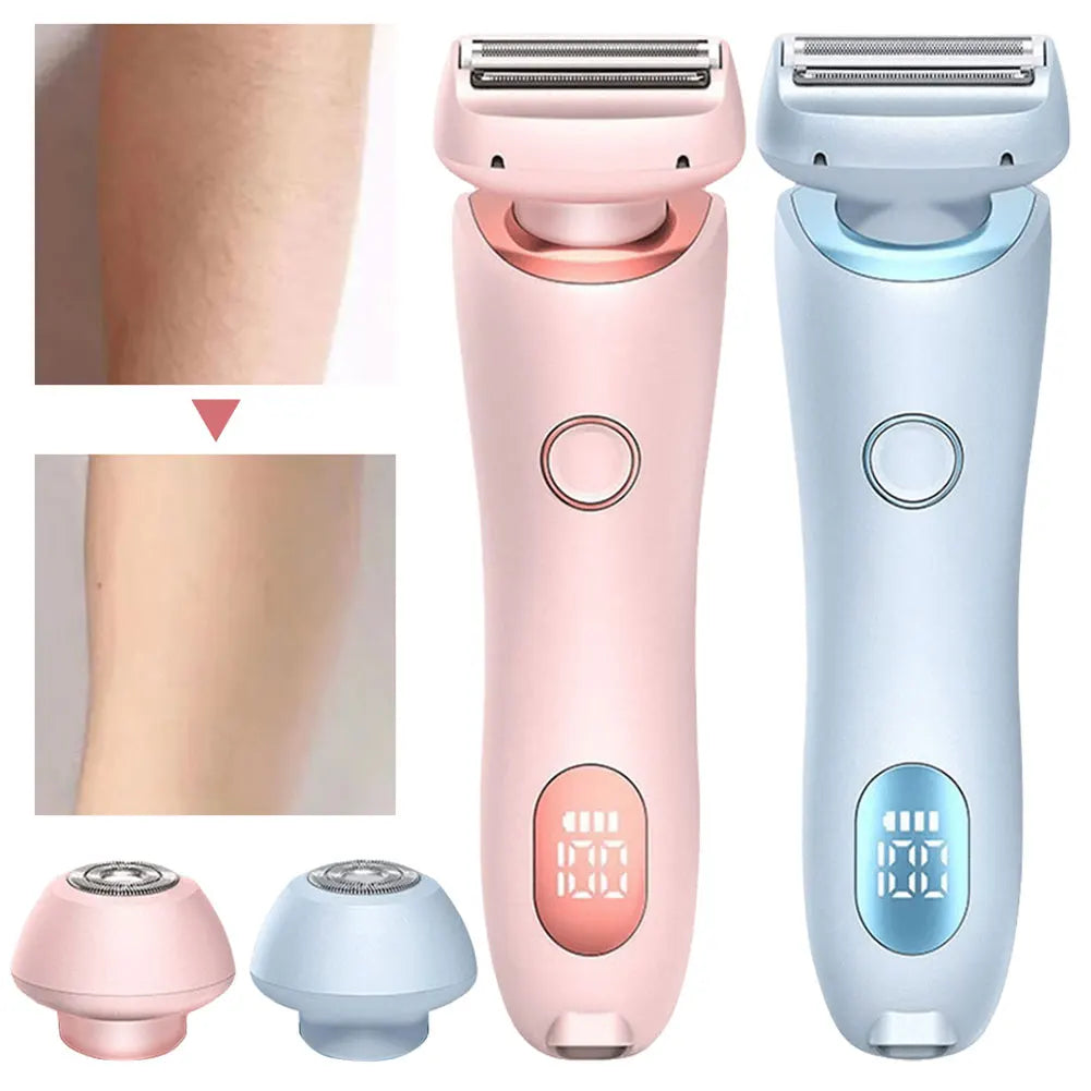 Body Hair Trimmer for Women Waterproof Hair Groomer Rechargeable Pubic Hair Trimmer 2 in 1 for Pubic Legs Body Hair