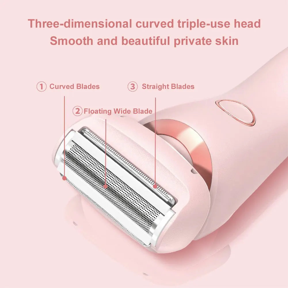 Body Hair Trimmer for Women Waterproof Hair Groomer Rechargeable Pubic Hair Trimmer 2 in 1 for Pubic Legs Body Hair