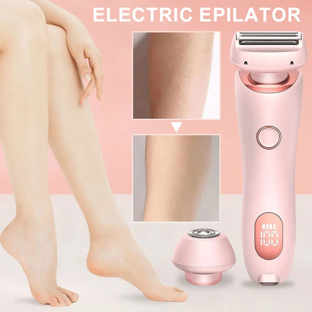 Body Hair Trimmer for Women Waterproof Hair Groomer Rechargeable Pubic Hair Trimmer 2 in 1 for Pubic Legs Body Hair