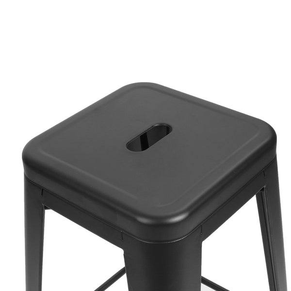 30” Pub-Height Bar Stool  Indoor and Outdoor Square Seat Set of 4