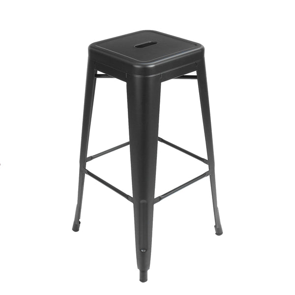 30” Pub-Height Bar Stool  Indoor and Outdoor Square Seat Set of 4